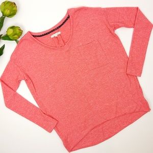 Pure + Good Heatherd Pink Sweater Size XS